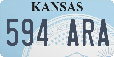 KS license plate 594ARA