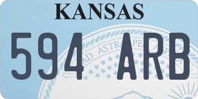 KS license plate 594ARB