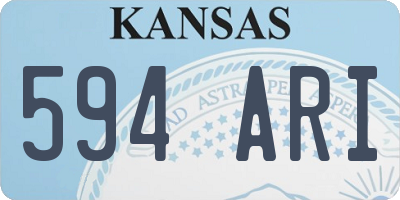 KS license plate 594ARI