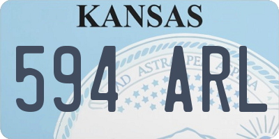 KS license plate 594ARL