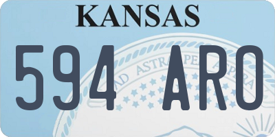 KS license plate 594ARO