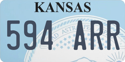 KS license plate 594ARR