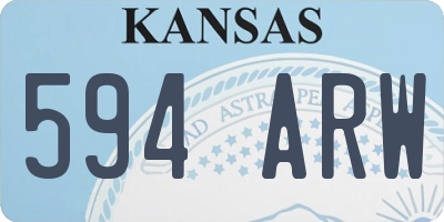 KS license plate 594ARW