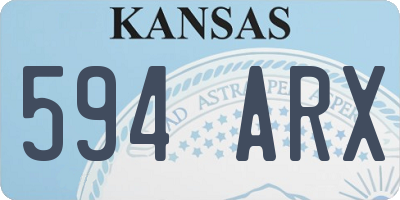 KS license plate 594ARX