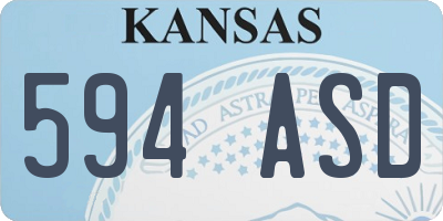 KS license plate 594ASD