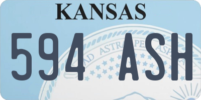 KS license plate 594ASH