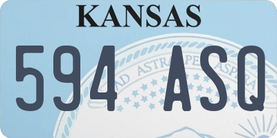 KS license plate 594ASQ