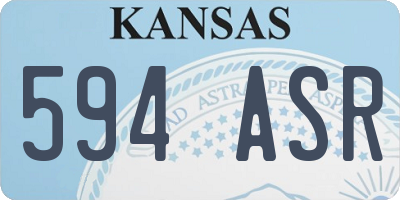 KS license plate 594ASR
