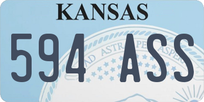 KS license plate 594ASS