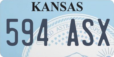 KS license plate 594ASX