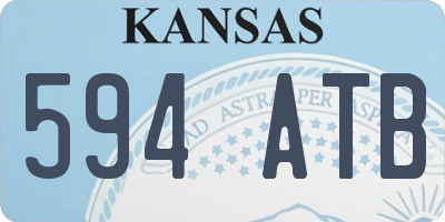 KS license plate 594ATB