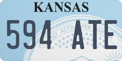 KS license plate 594ATE