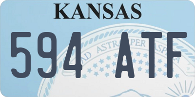 KS license plate 594ATF