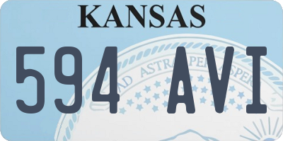 KS license plate 594AVI