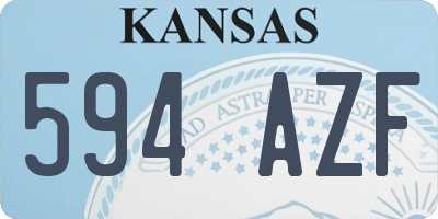 KS license plate 594AZF