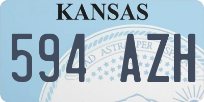 KS license plate 594AZH