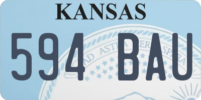 KS license plate 594BAU