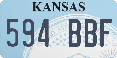 KS license plate 594BBF