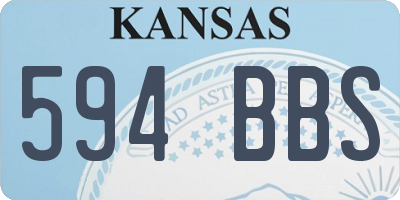 KS license plate 594BBS