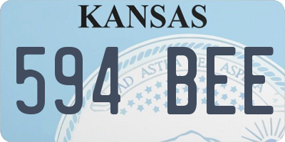KS license plate 594BEE