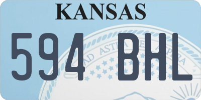 KS license plate 594BHL