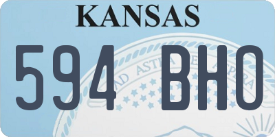 KS license plate 594BHO