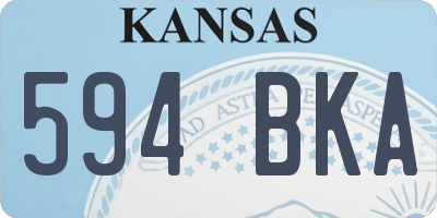 KS license plate 594BKA