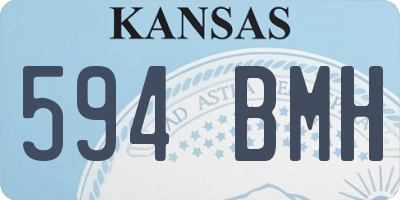 KS license plate 594BMH