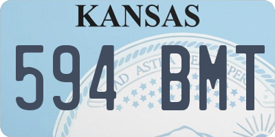 KS license plate 594BMT
