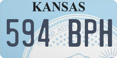 KS license plate 594BPH