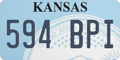 KS license plate 594BPI