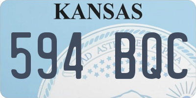 KS license plate 594BQC