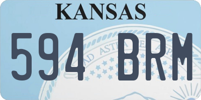 KS license plate 594BRM