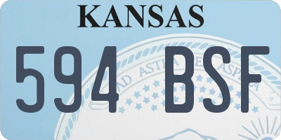 KS license plate 594BSF