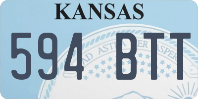 KS license plate 594BTT