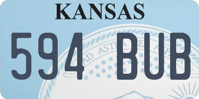 KS license plate 594BUB