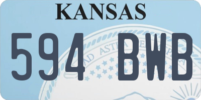 KS license plate 594BWB