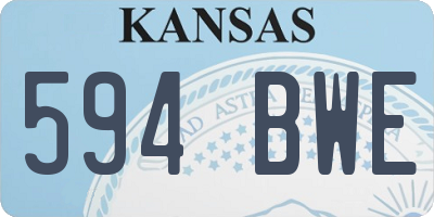 KS license plate 594BWE