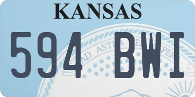 KS license plate 594BWI