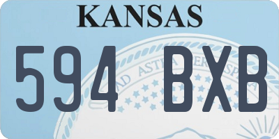 KS license plate 594BXB