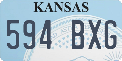 KS license plate 594BXG