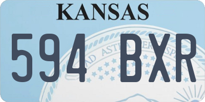 KS license plate 594BXR
