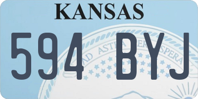 KS license plate 594BYJ