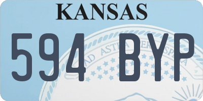 KS license plate 594BYP