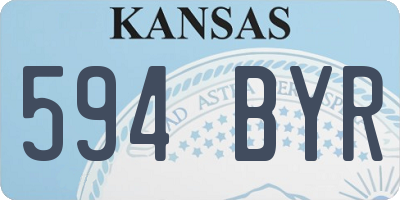 KS license plate 594BYR