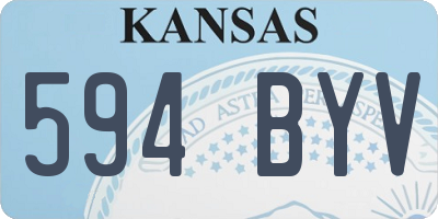 KS license plate 594BYV