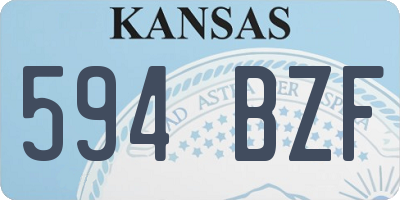 KS license plate 594BZF