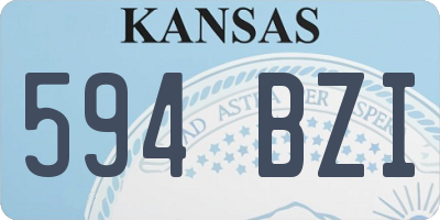 KS license plate 594BZI