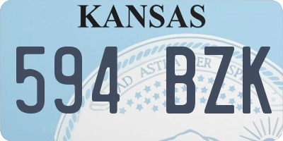 KS license plate 594BZK