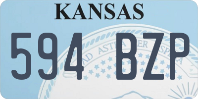 KS license plate 594BZP